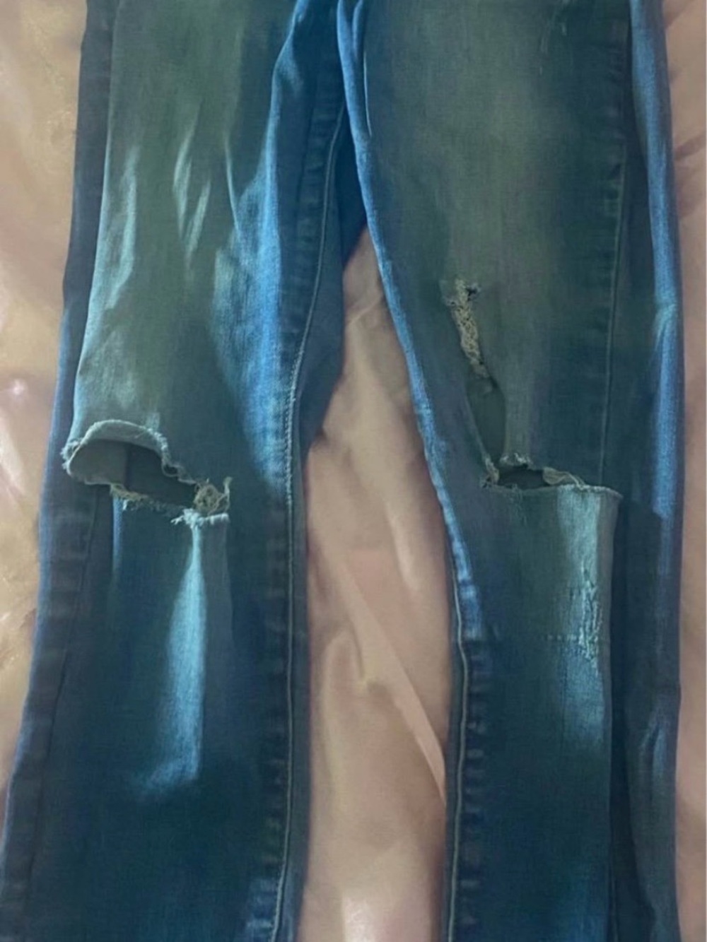 Papaya Women's Distressed Blue Skinny Jeans